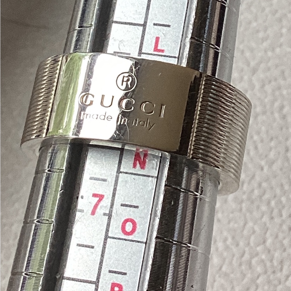Gucci Sterling Silver Unisex Band Ring (t75)